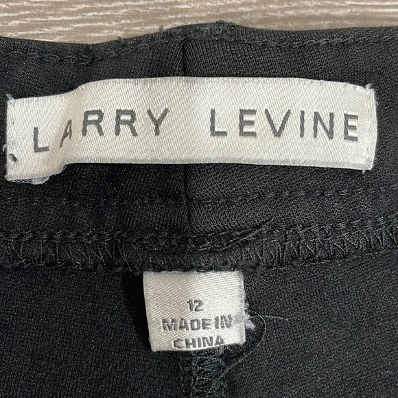 Larry Levine Black Stretch Pants 12 - Picture 10 of 14